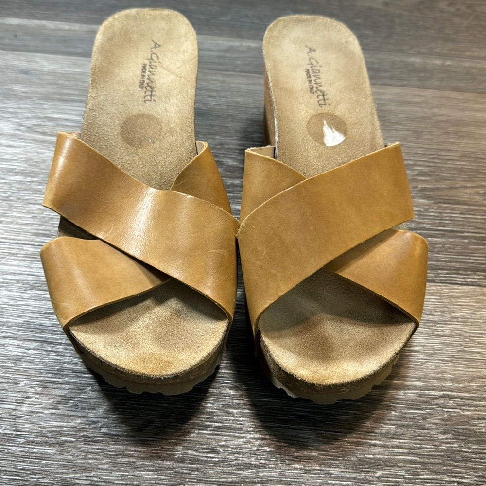 A. Giannetti wedges sandals woman’s size 9.5 (d29)